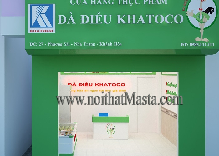 THIẾT KẾ NỘI THẤT CỬA HÀNG THỊT ĐÀ ĐIỂU - CHỊ CẨM THẠCH - NHA TRANG